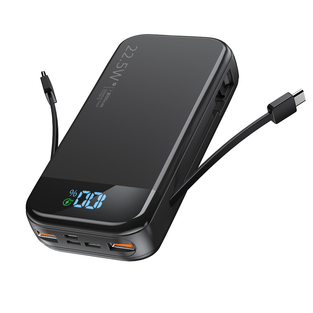 VoltMax™ Power Bank | Super Fast Charging with Dual Cables & Digital Display