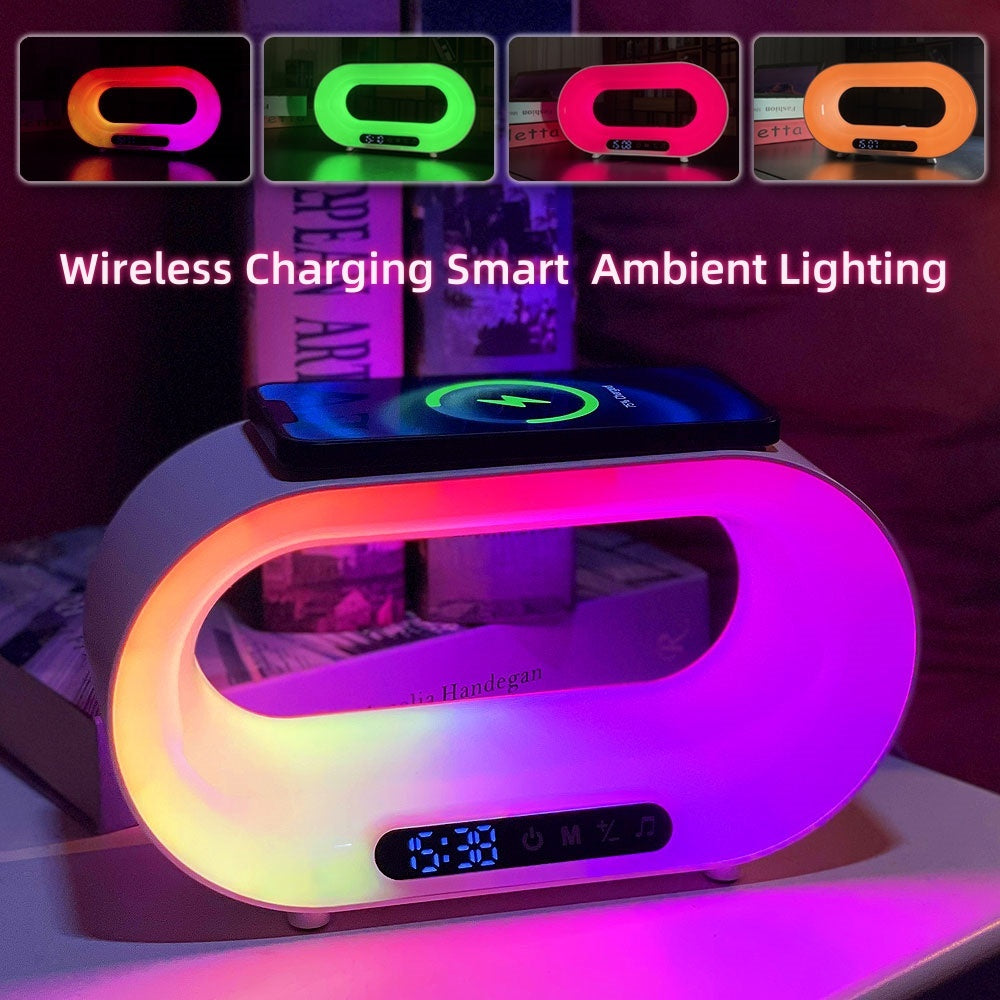 GlowDock™ 3-in-1 Smart LED Lamp | Wireless Charger & Alarm Clock