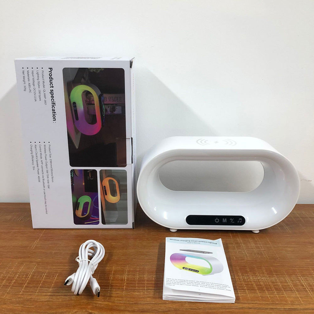 GlowDock™ 3-in-1 Smart LED Lamp | Wireless Charger & Alarm Clock